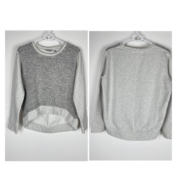 Athleta Sweaters - Athleta Pacific Pullover Wool Blend Sweatshirt Size Medium Gray Fuzzy Crew Neck